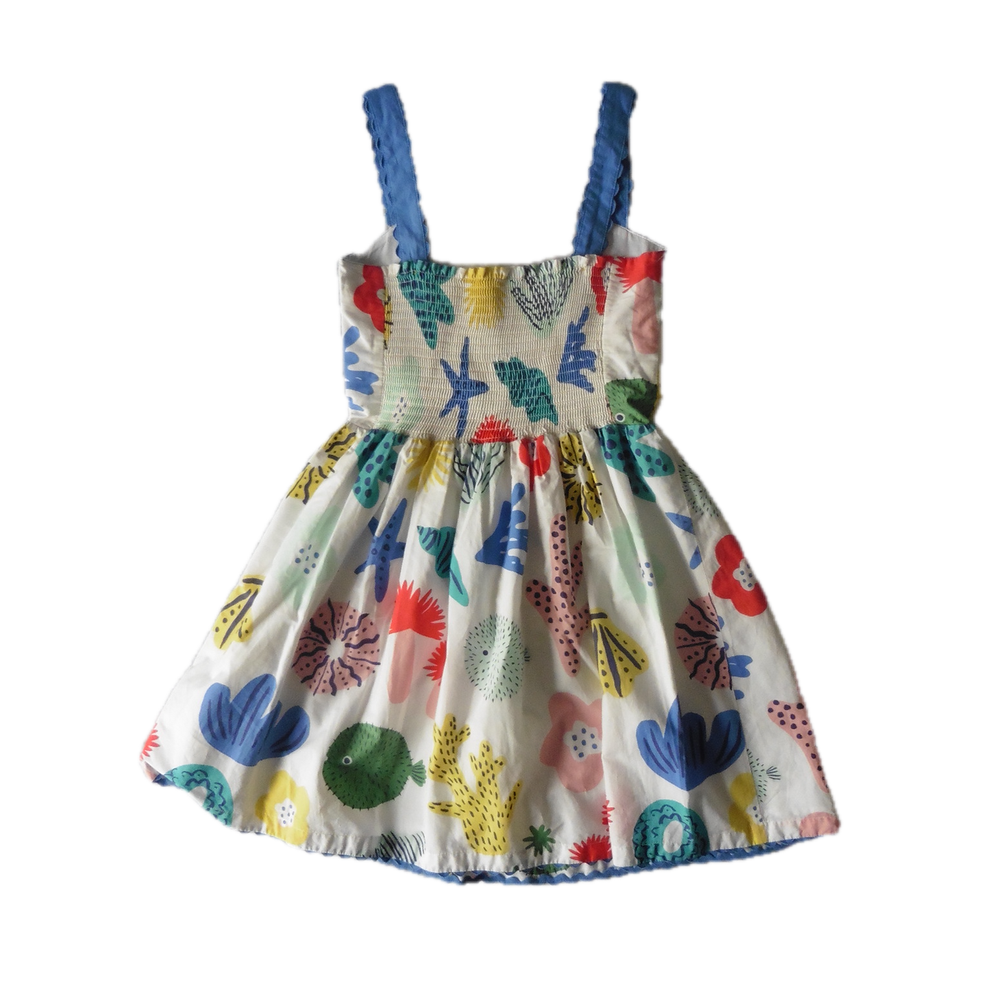 Preloved Boden White Dress with Seashells 11-12y