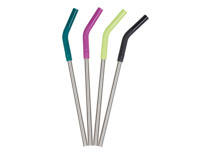 Klean Kanteen Stainless Steel Straw 4-Pack - Mixed Colours - 8mm