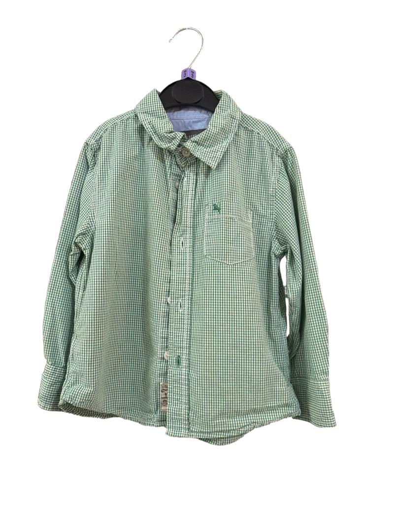 Preloved H&M - Green White Check Shirt (3-4y)