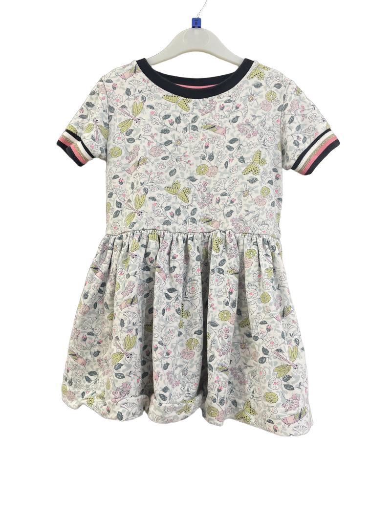 Preloved Petit Bateau - Short Sleeve Insect Print Dress. (6-7y)