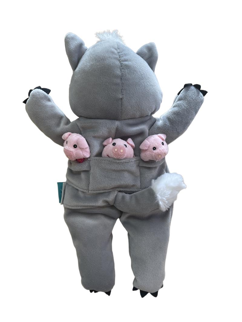 Preloved Toys - Big Bad Wolf And 3 Little Pigs Hand Puppet. - Fiesta Crafts Ltd.