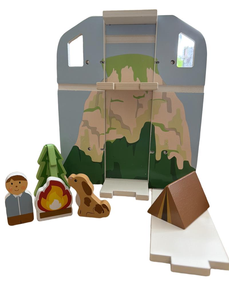 Preloved Toys - Little Town Wooden Camper Van - Aldi