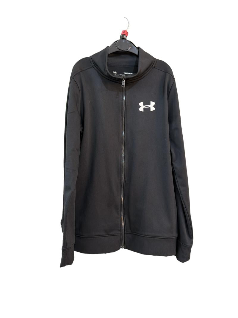 Preloved Under Armour - Black Zip Tracksuit Jacket, YMD (10-11y, 11-12y)