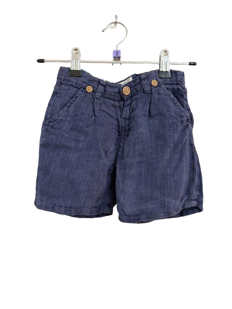 Preloved Zara - Blue Linen Shorts (3-4y)