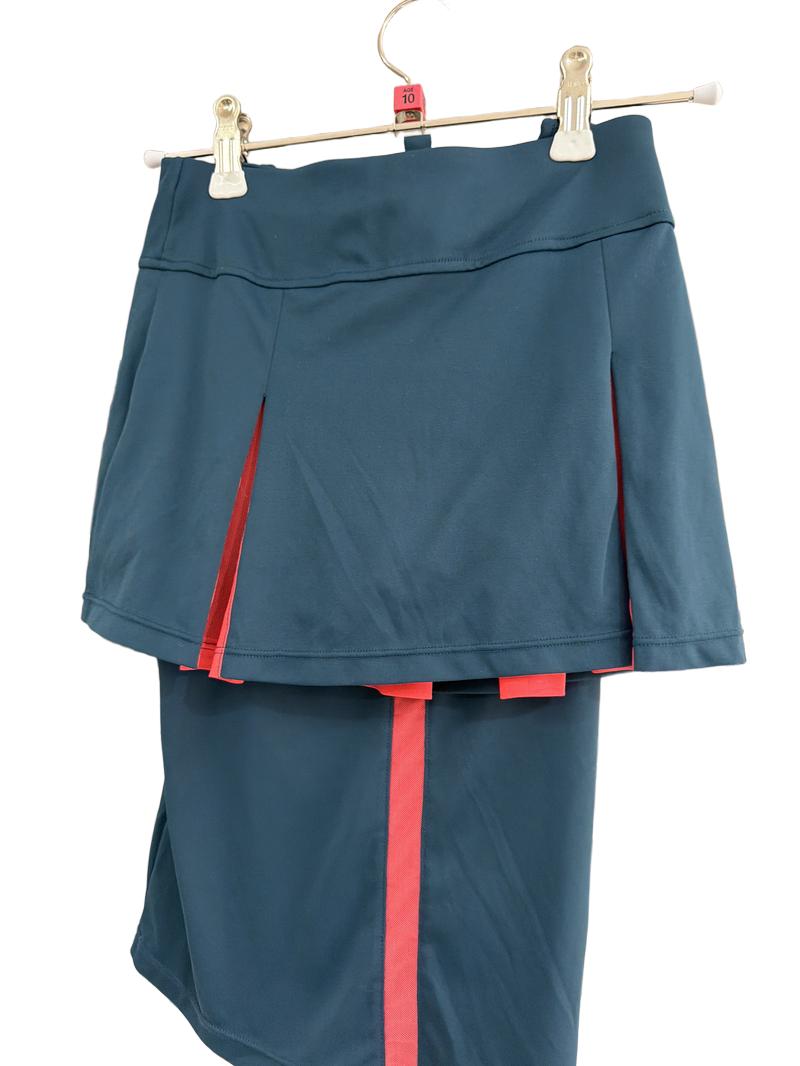 Preloved Decathlon - Teal Pink Matching Tennis Top And Skirt (10-11y)