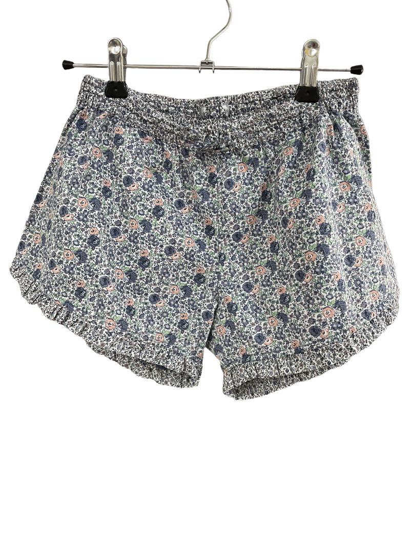 Preloved Wheat - Blue Pink Green Floral Ditsy Light Cotton Shorts (8-9y, 9-10y)