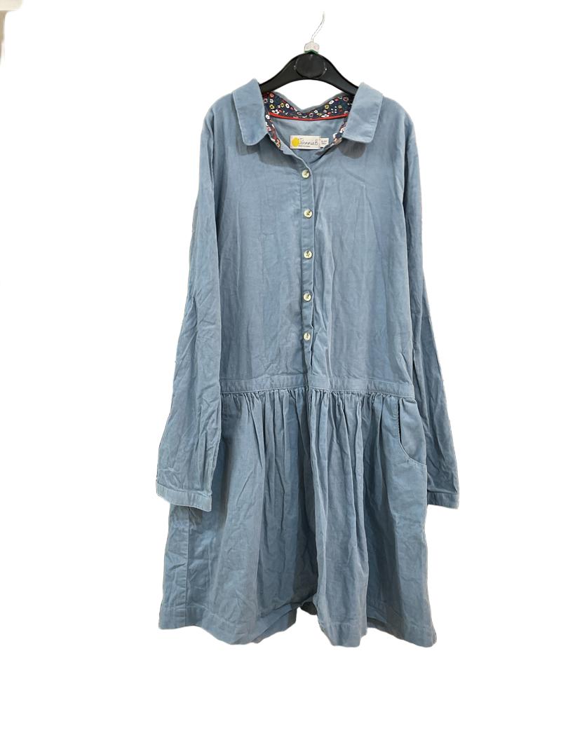 Preloved Boden - Blue Corduroy Long-sleeved Dress (11-12y)