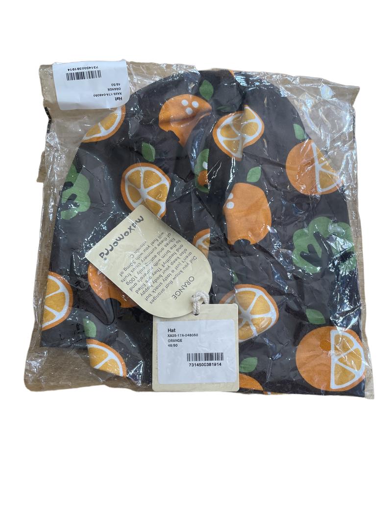 Preloved Maxomorra - Dark Brown Hat With Oranges.
