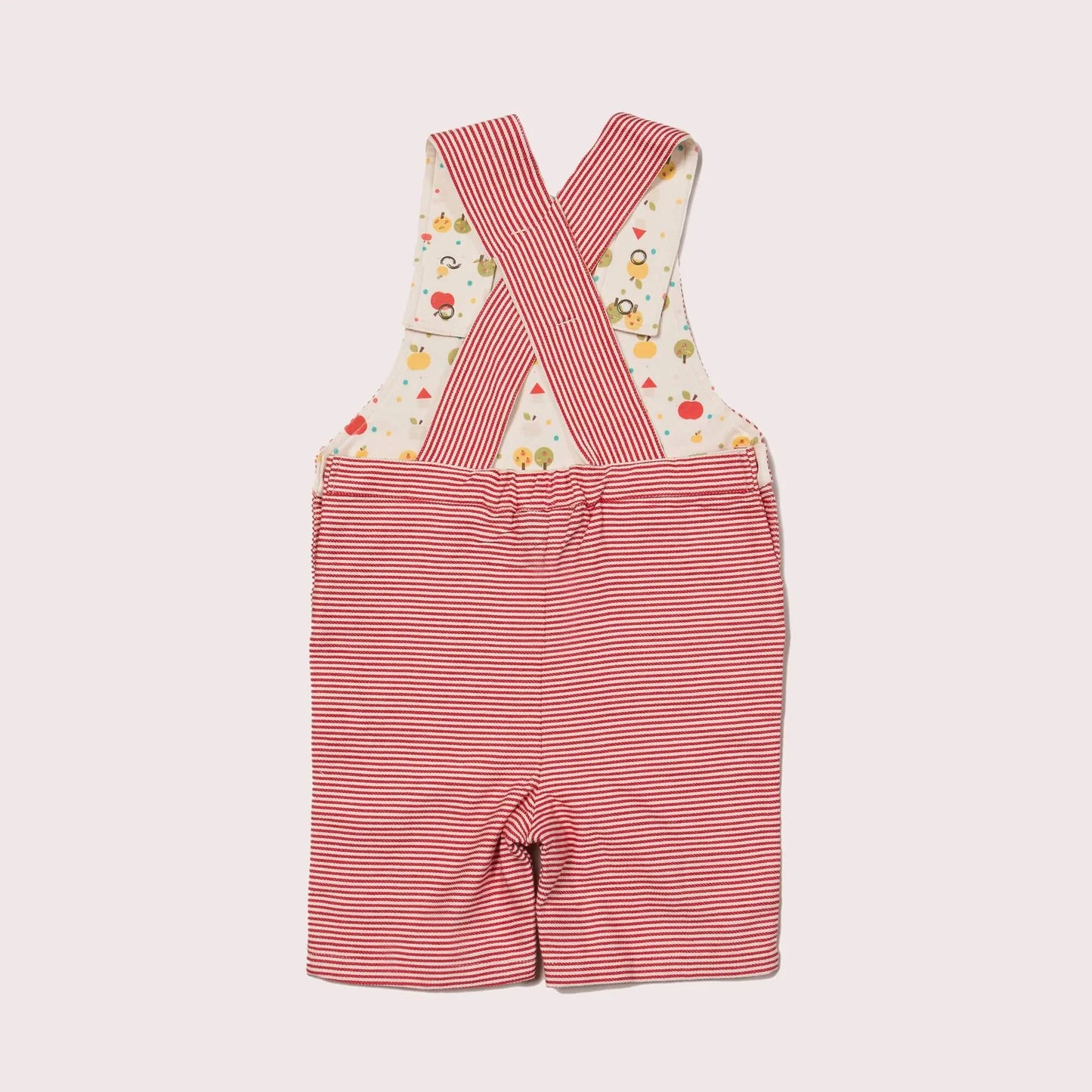 Little Green Radicals An Apple A Day Classic Shortie Dungarees