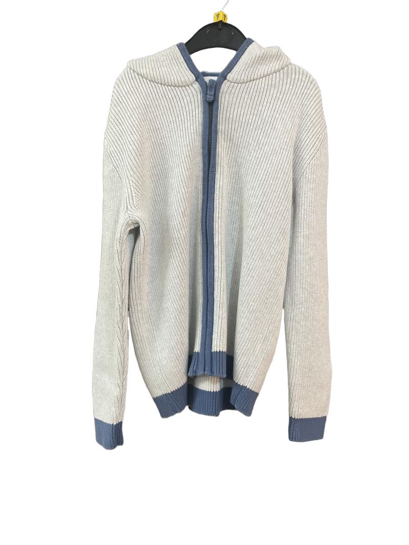 Preloved The Little White Company - Grey Zipped Knitted Hoodie (7-8y)