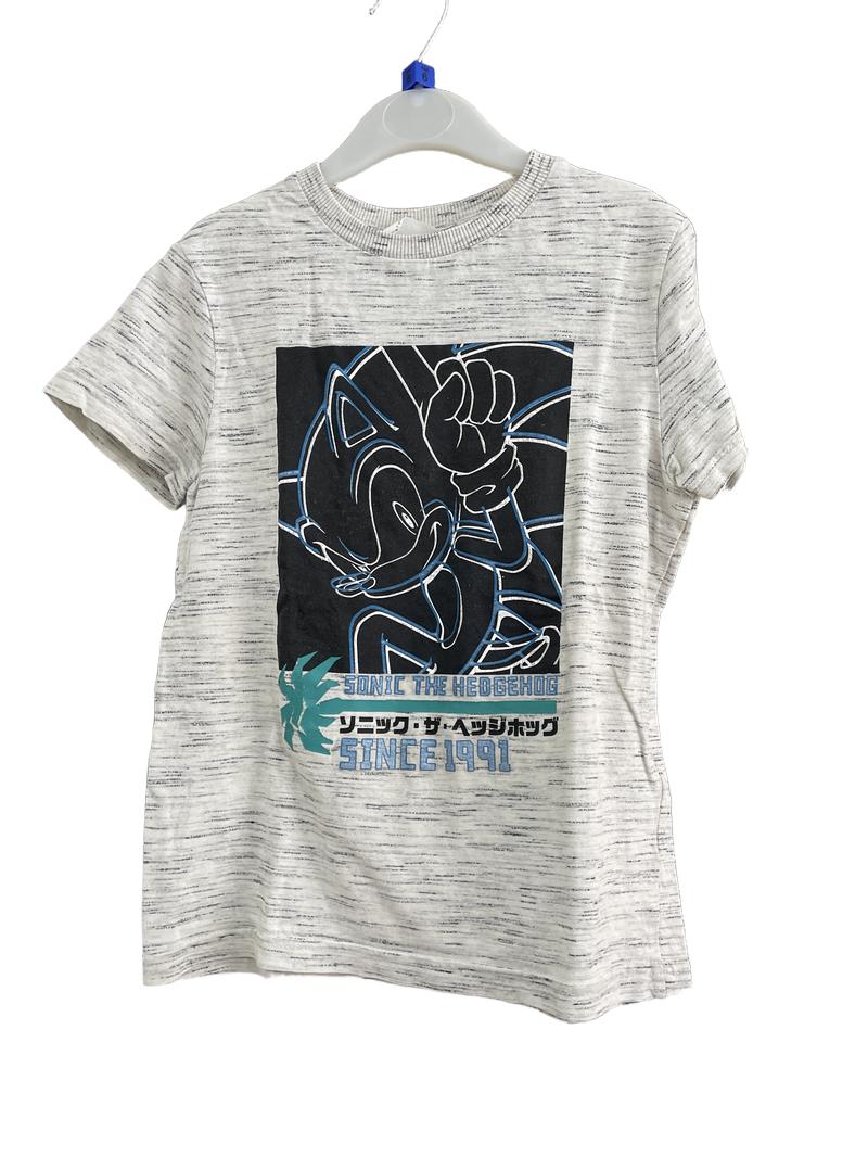 Preloved Marks & Spencer - Gray Heather Sonic Hedgehog T Shirt (6-7y)
