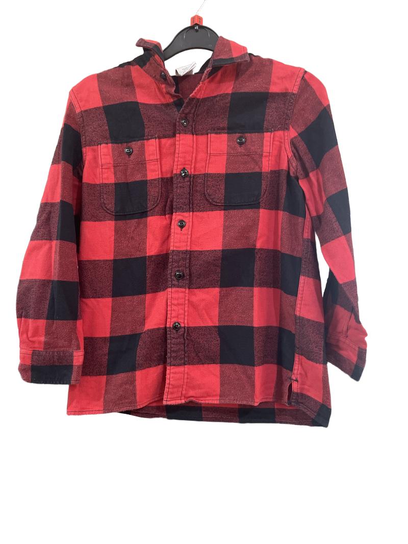 Preloved Gap Kids - Red Check Long-sleeved Shirt (8-9y)