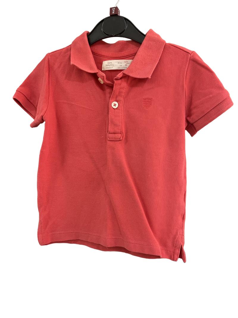 Preloved Zara Kids - Red Polo Shirt (2-3y)