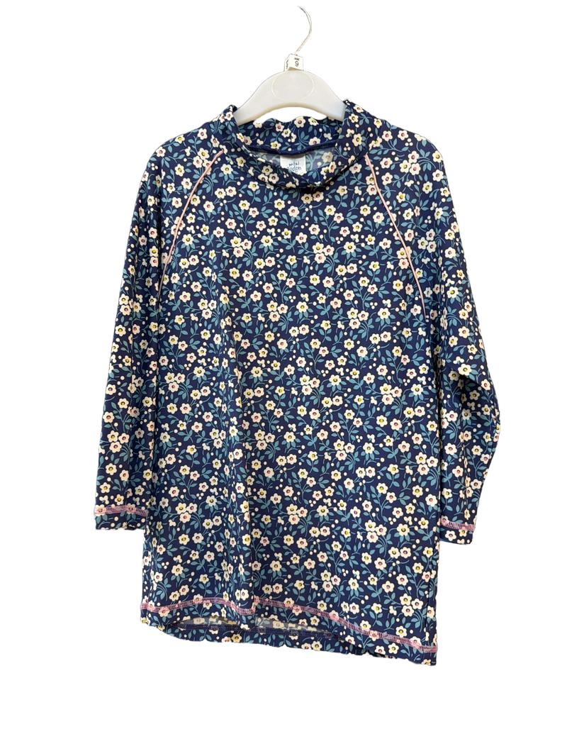 Preloved Mini Boden - Navy Floral Ditsy Long-sleeved Sun Protection Swim Shirt (9-10y)