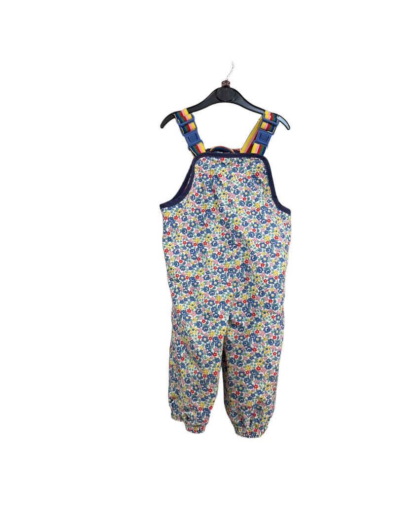Preloved Mini Boden - Floral Ditsy Waterproof Bib Trousers Dungarees (18-24m)