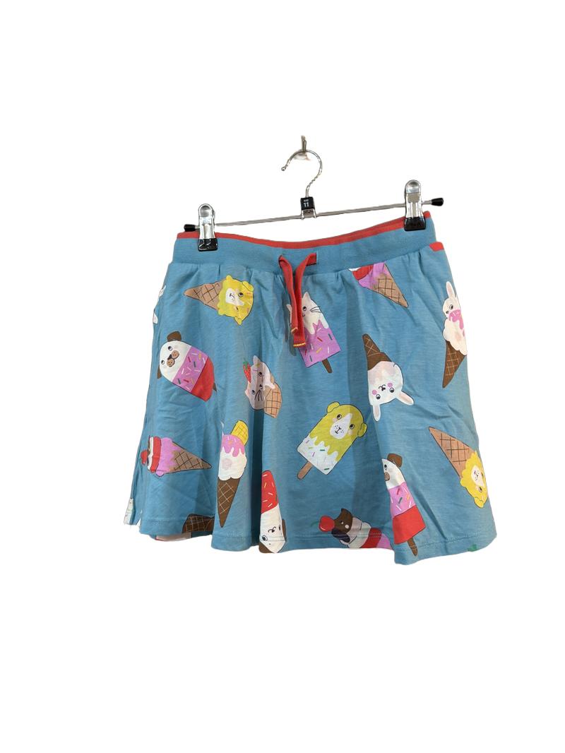 Preloved Mini Boden - Blue Animal Ice Cream Skort (11-12y)