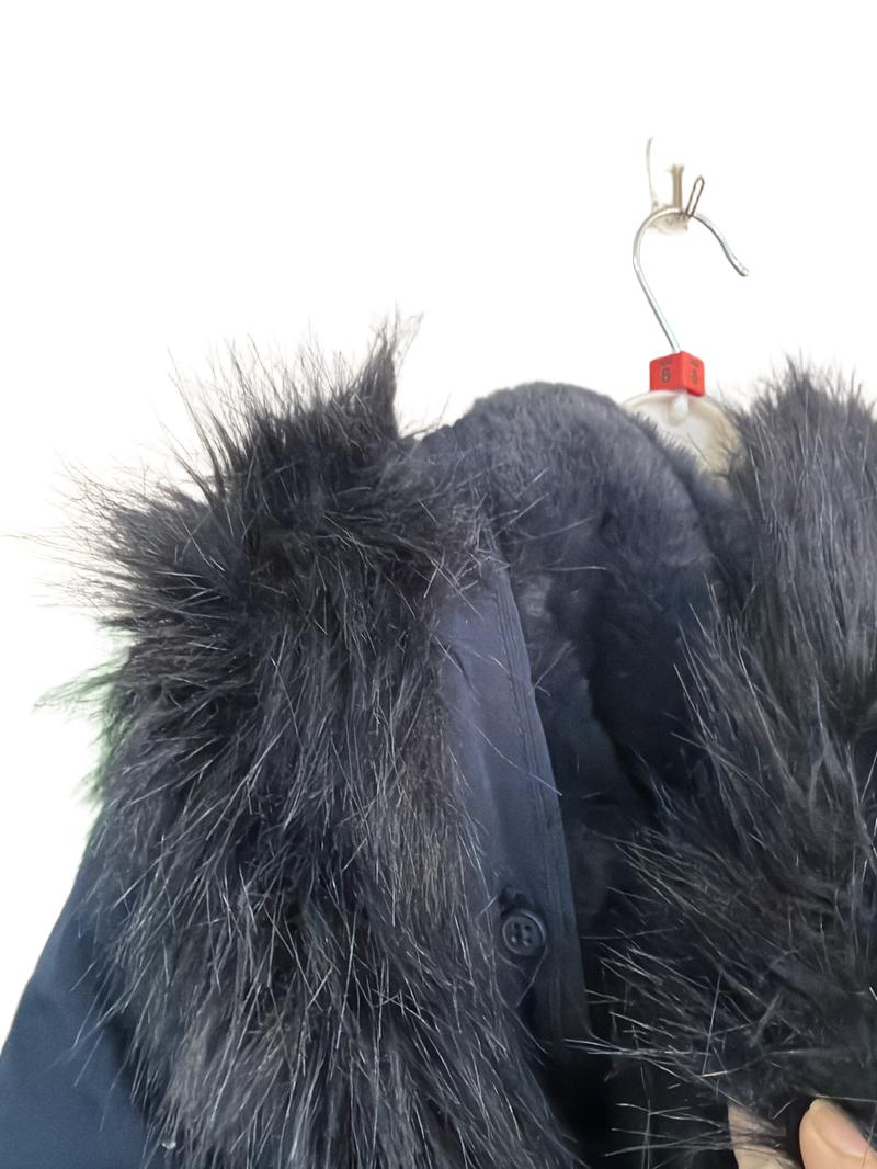 Preloved Marks & Spencer - Navy Fleece-lined Parka With Fur-lined Hood (8-9y)