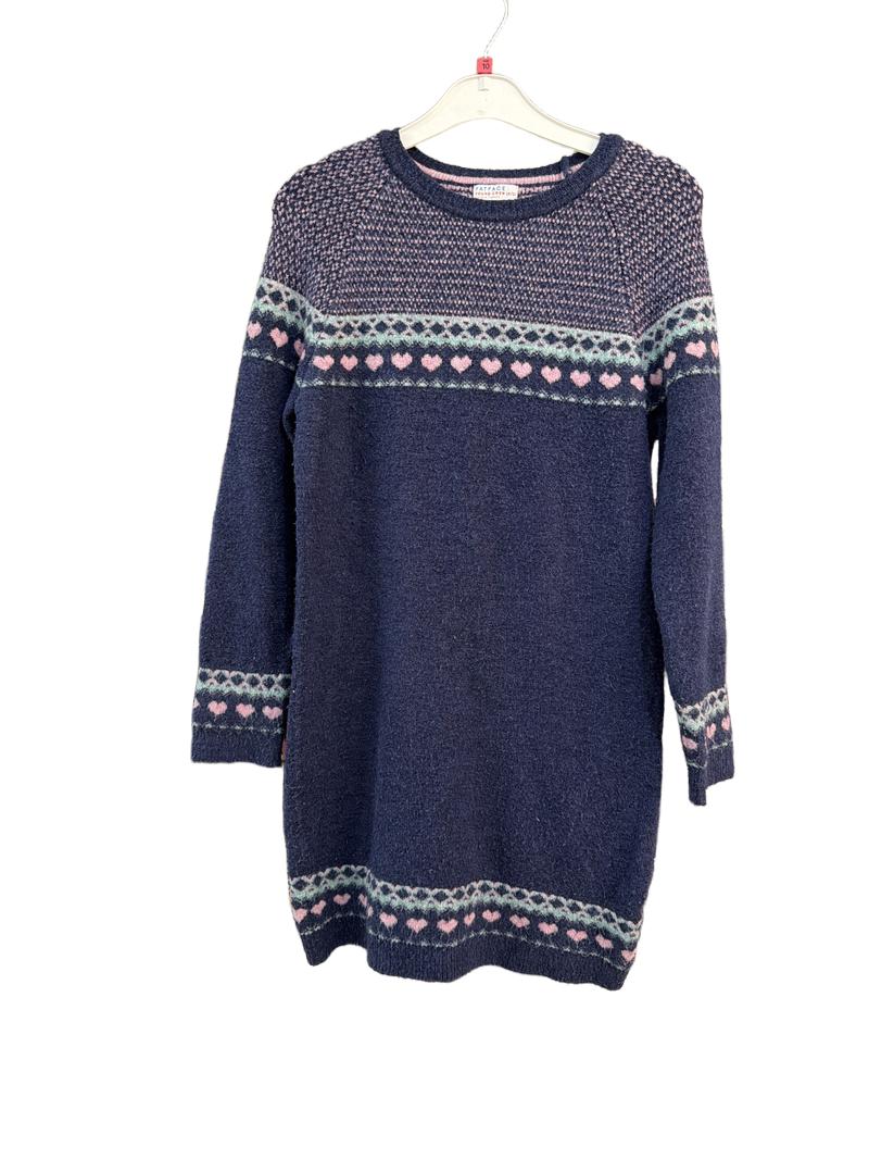 Preloved Fatface - Navy Pink Green Fair Isle Jumper (10-11y)