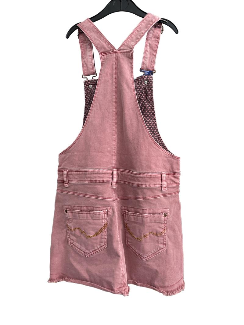 Preloved Next - Pink Denim Shorts Dungaree Dress Pinafore (12-13y) - Dress
