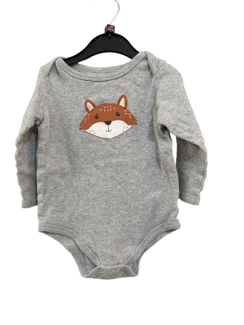 Preloved HB - Long Sleeve Fox Print Vest Top. (18-24m)