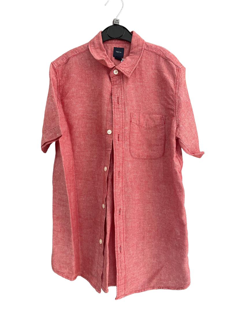 Preloved Gap Kids - Red Button Down Short-sleeved Shirt (12-13y)