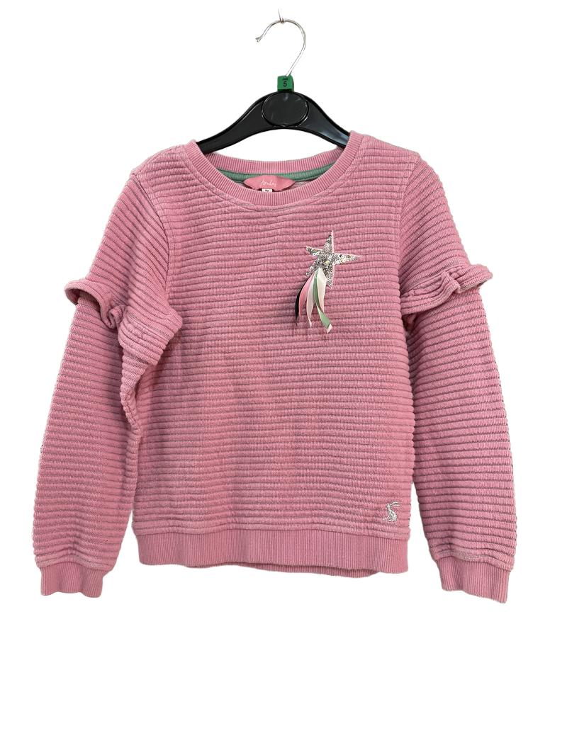 Preloved Joules - Pink Star Sequin Long-sleeved Top (5-6y)
