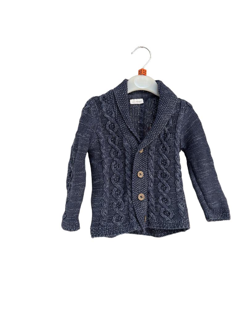 Preloved Next - Blue Knit Cardigan. (9-12m)