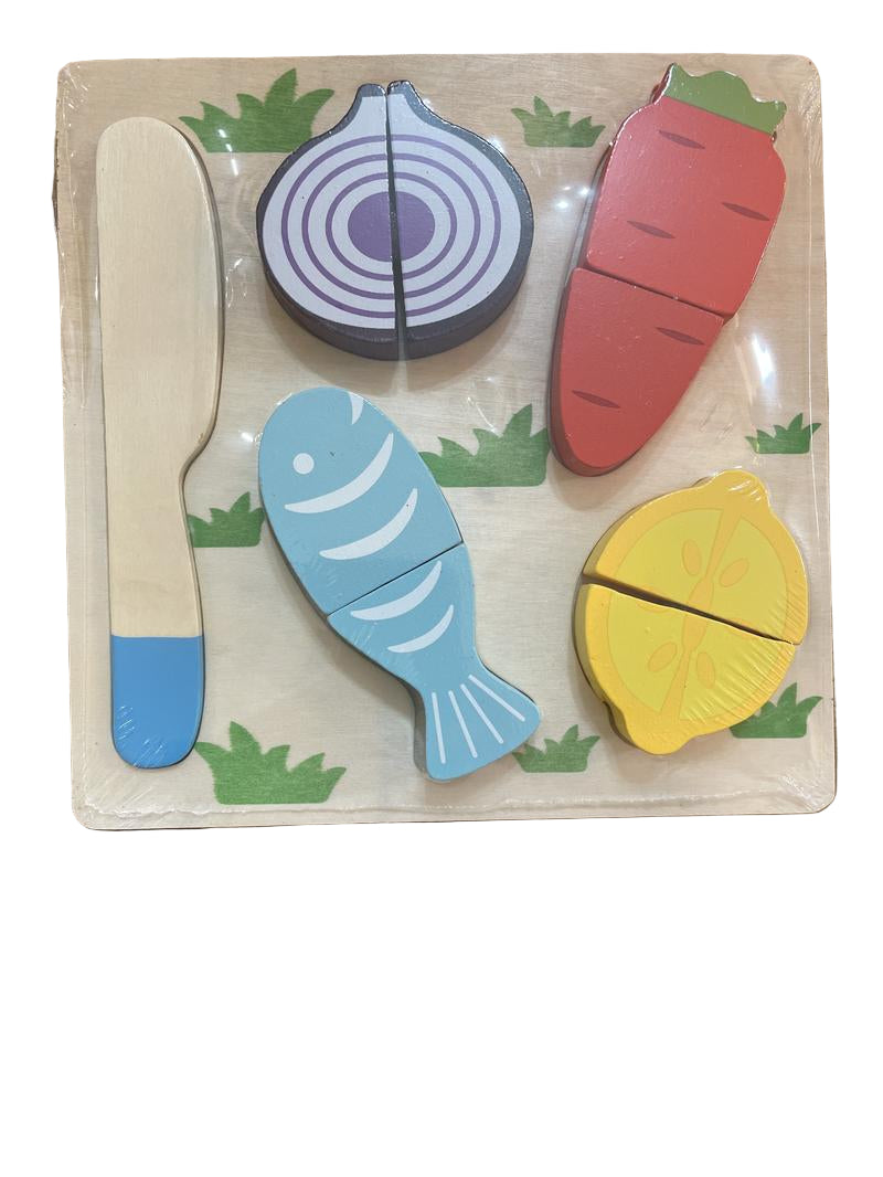 Preloved Toys - Wooden Chopping Board Puzzle Set, NEW In Wrap - Jumbo