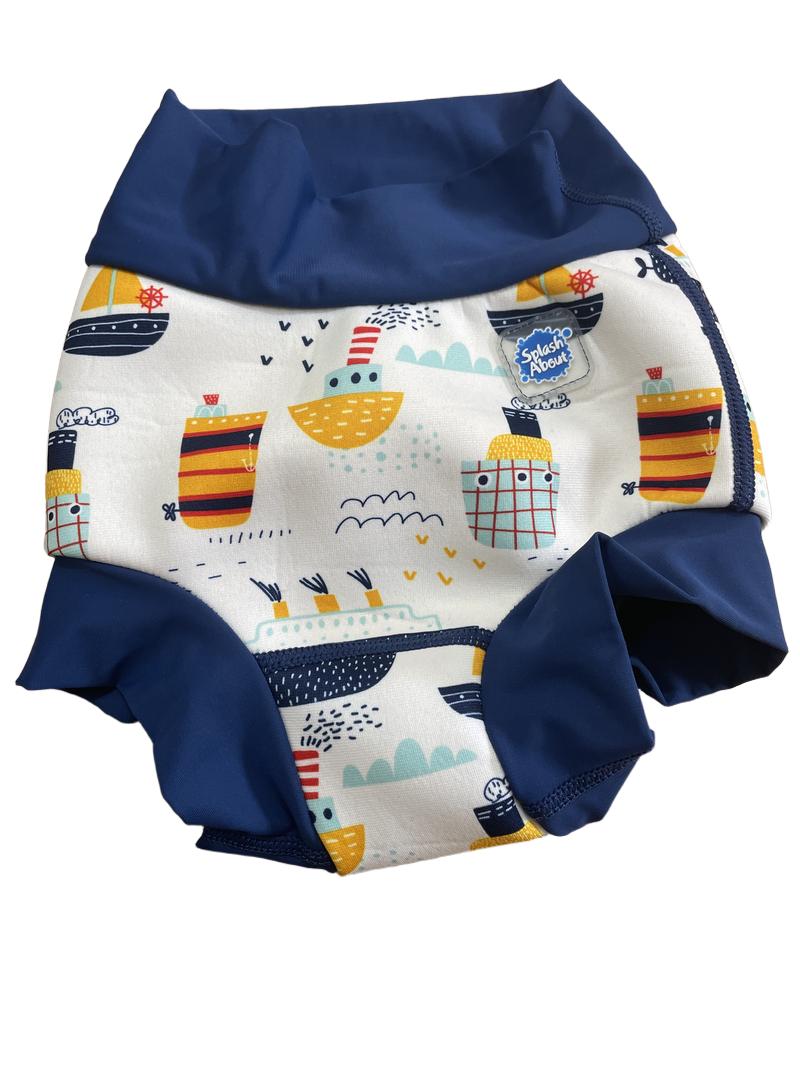 Preloved Splash About - Splash About Boat Print Happy Nappy. (1-2)