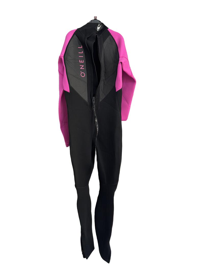 Preloved O'neill - Black Pink Long-sleeved Wetsuit (13-14y)
