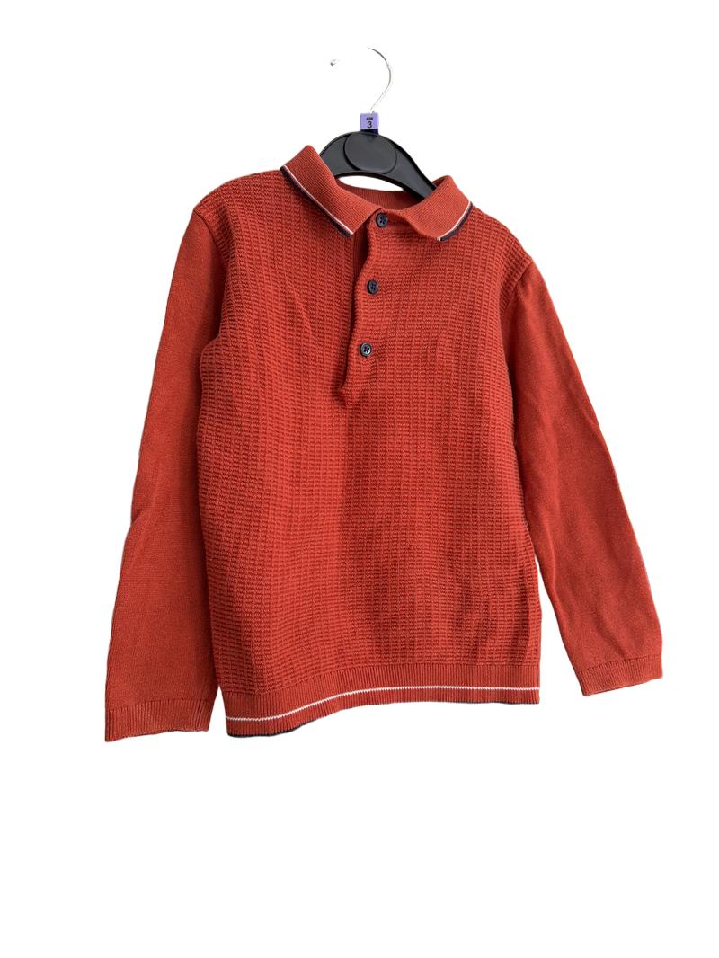 Preloved Next - Red Textured Front Knit Shirt. (3-4y)