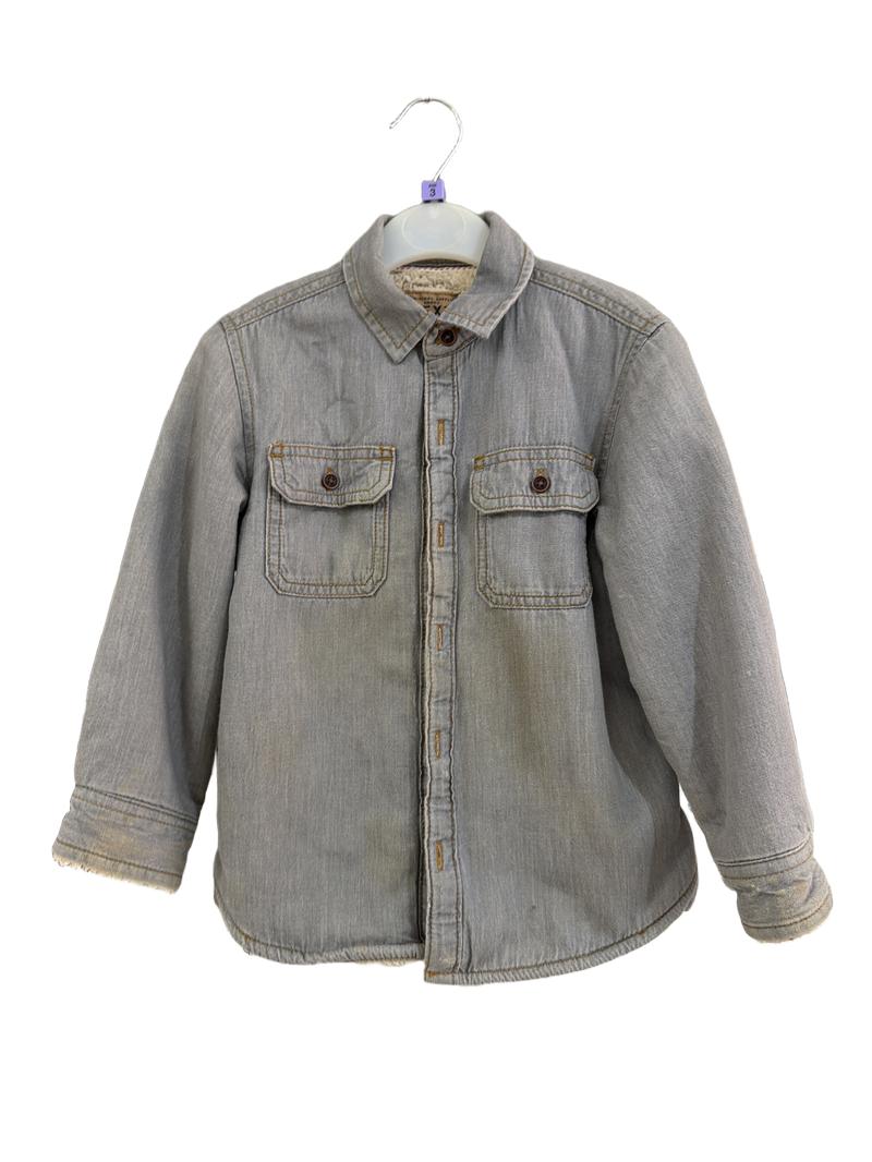 Preloved Next - Thick Fleece Lined Grey Shirt Jacket. (3-4y)