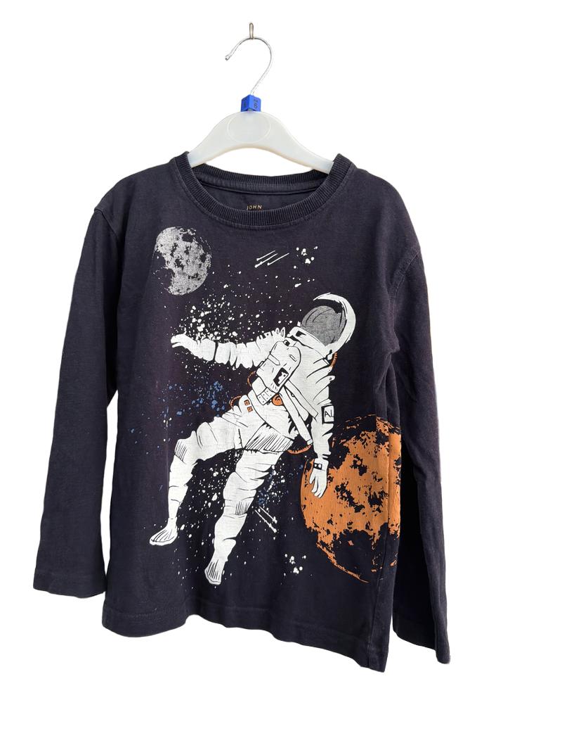 Preloved John Lewis - Navy Astronaut Graphic Long-sleeved T Shirt (6y)