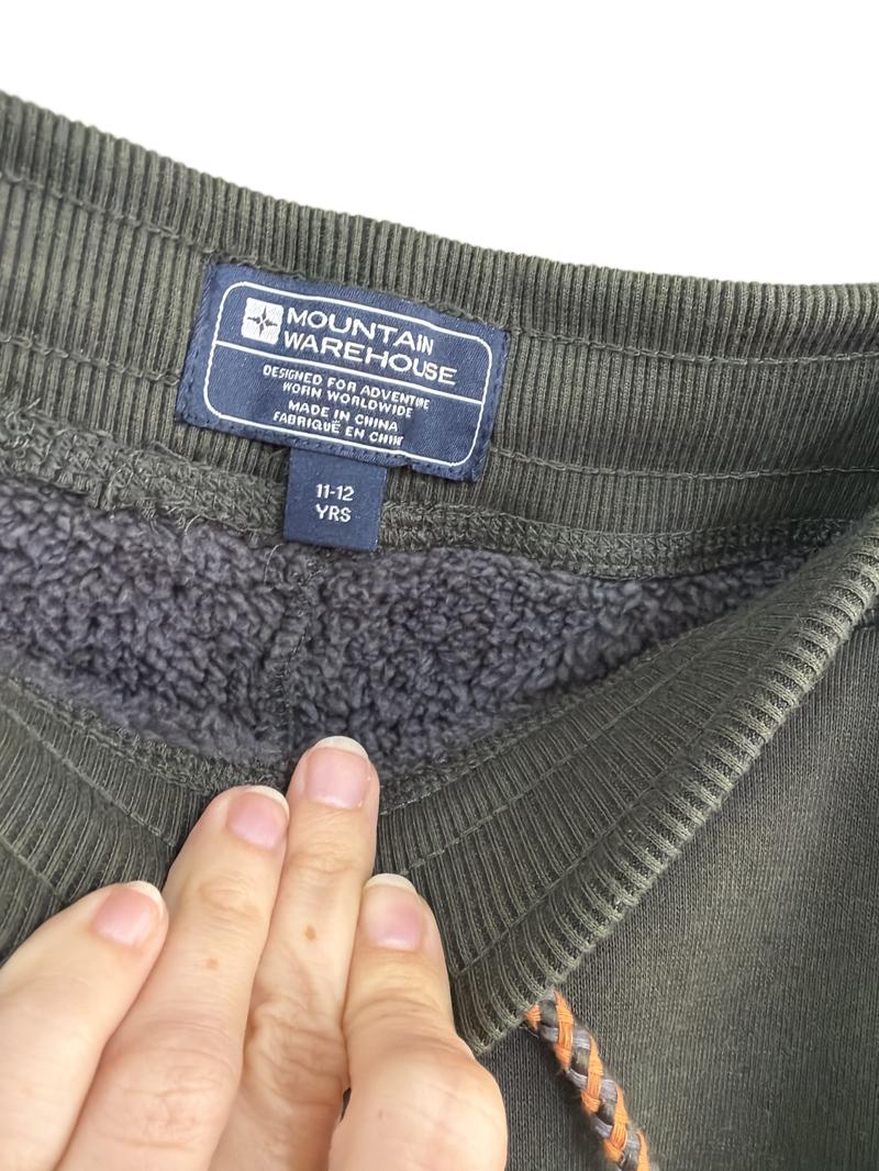 Preloved Mountain Warehouse - Olive Green Fleece-lined Joggers (11-12y)