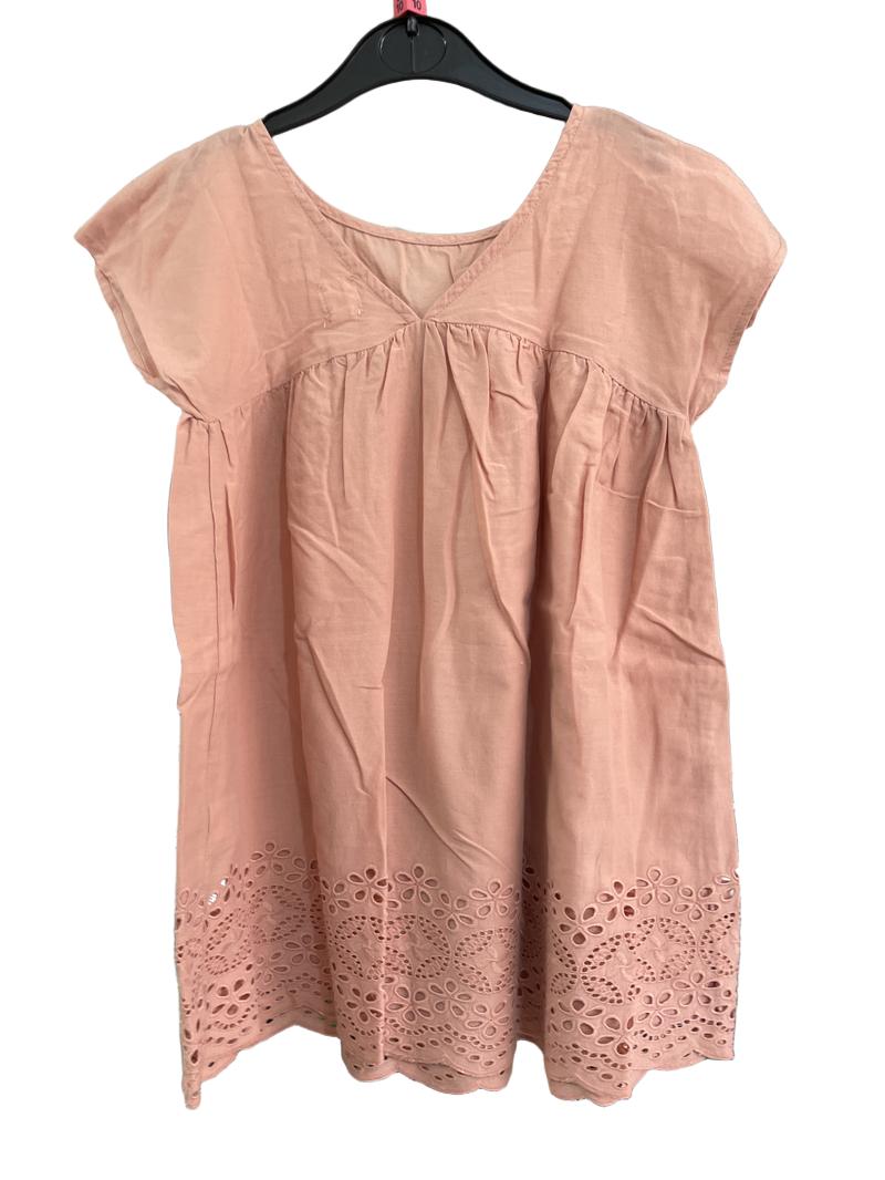 Preloved Gap Kids - Orange Embroidered Ruffle Sleeve Top (10-11y)