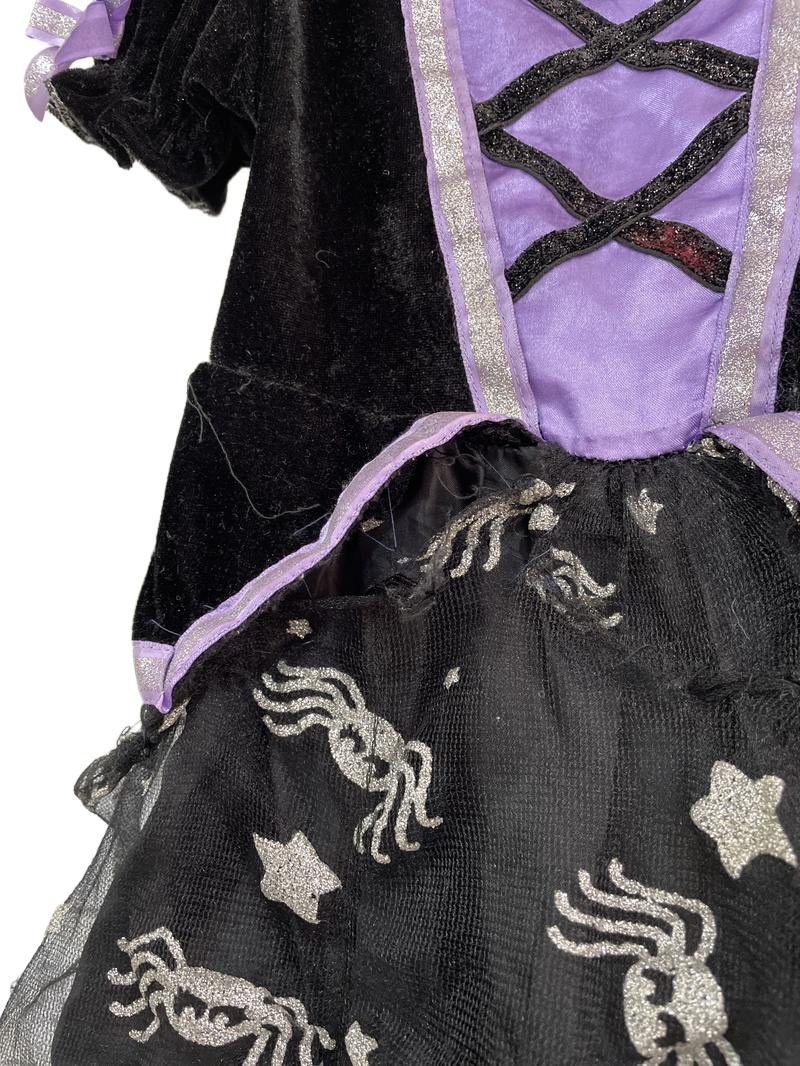 Preloved George - Black Velvet Witch Costume (3-4y)