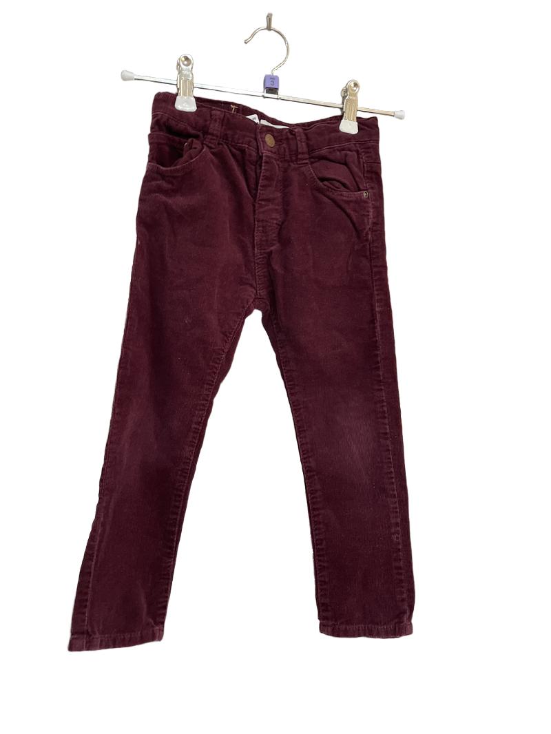 Preloved Zara Kids - Burgundy Corduroy Trousers (3-4y)