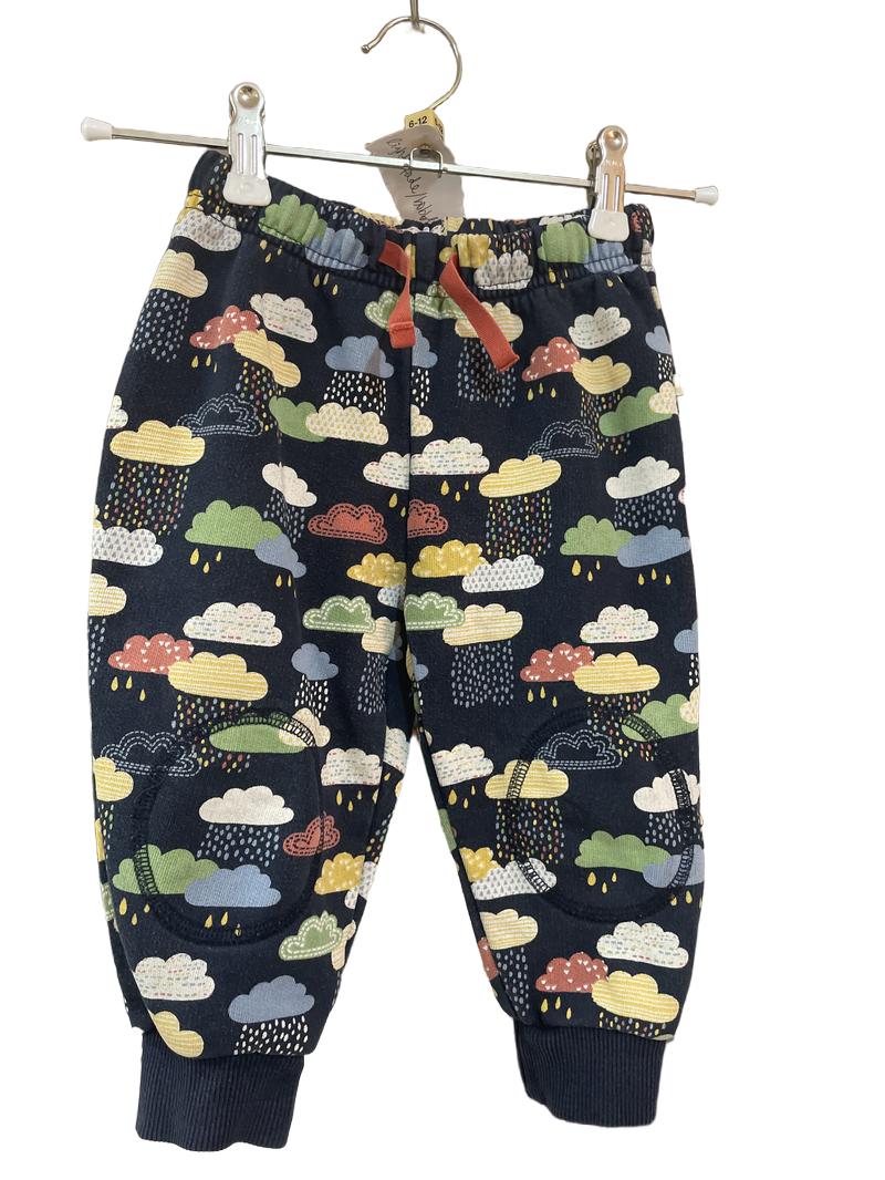 Preloved Frugi - Navy Raincloud Print Joggers (6-12m)