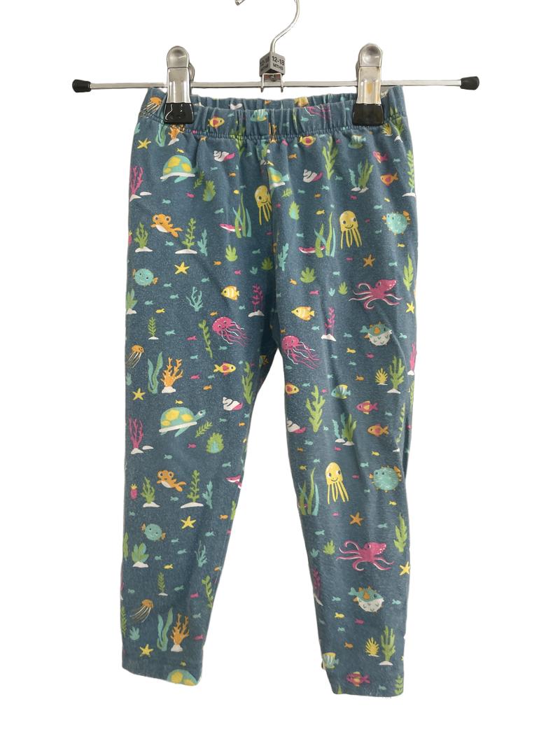 Preloved Frugi - Blue Underwater Print Leggings (12-18m)