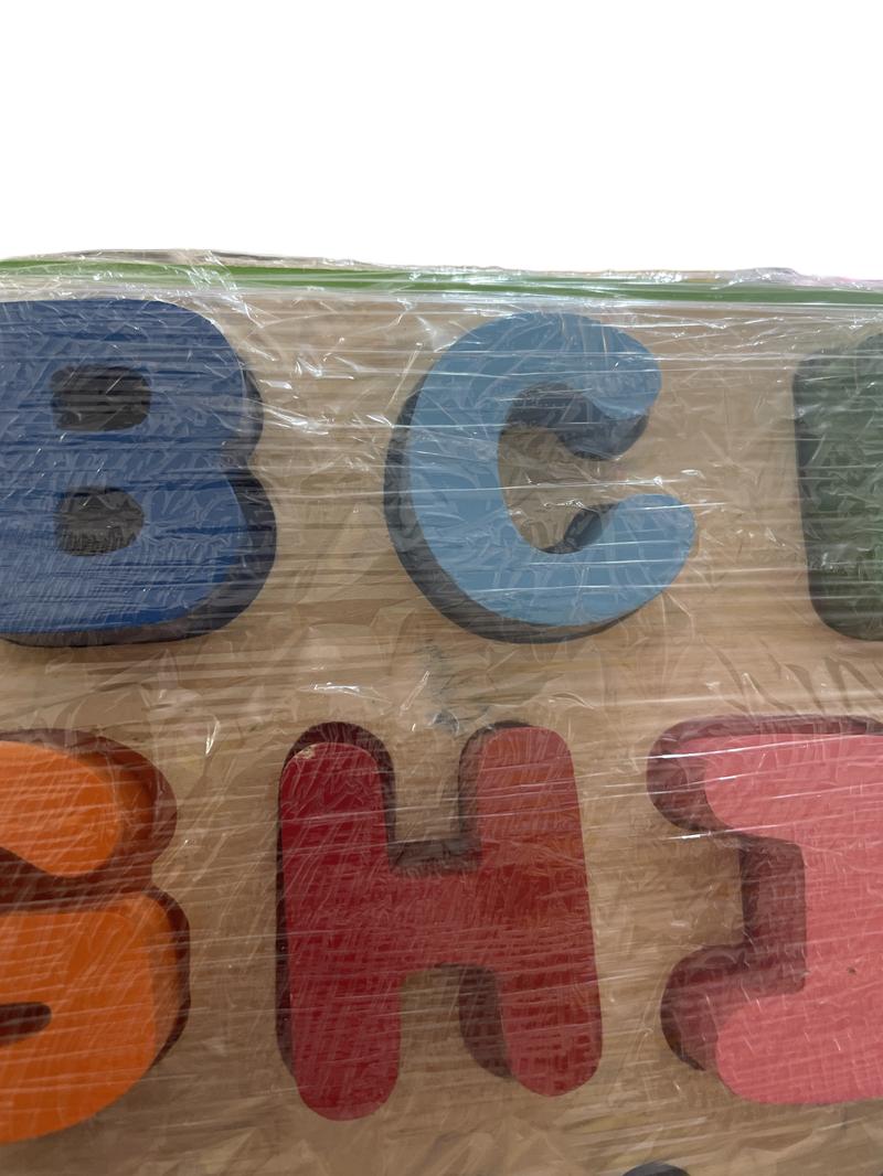 Preloved Toys - Alphabet Shape Puzzle Toy. Wooden. - Bigjigs Toys