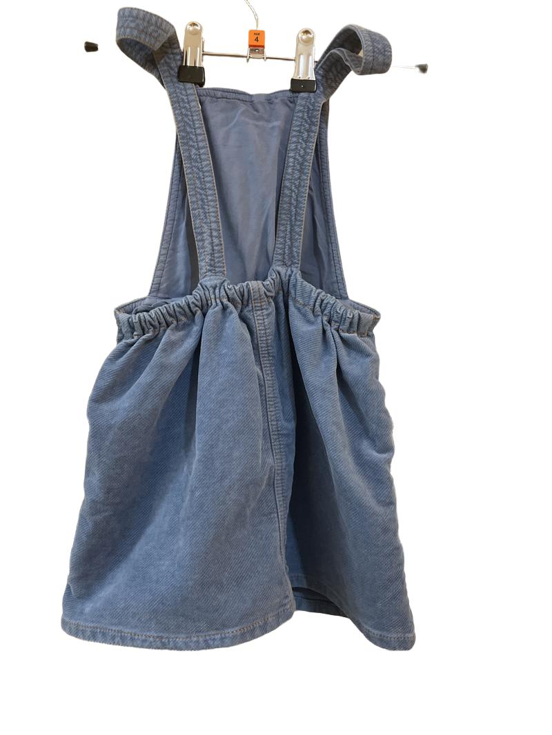 Preloved Zara - Blue Corduroy Pinafore (4-5y)