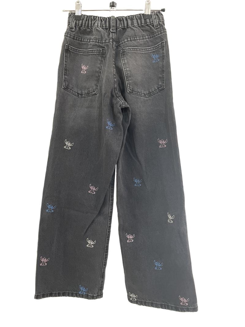 Preloved Zara - Grey Jeans With Stitch Embroidery. (11-12y)