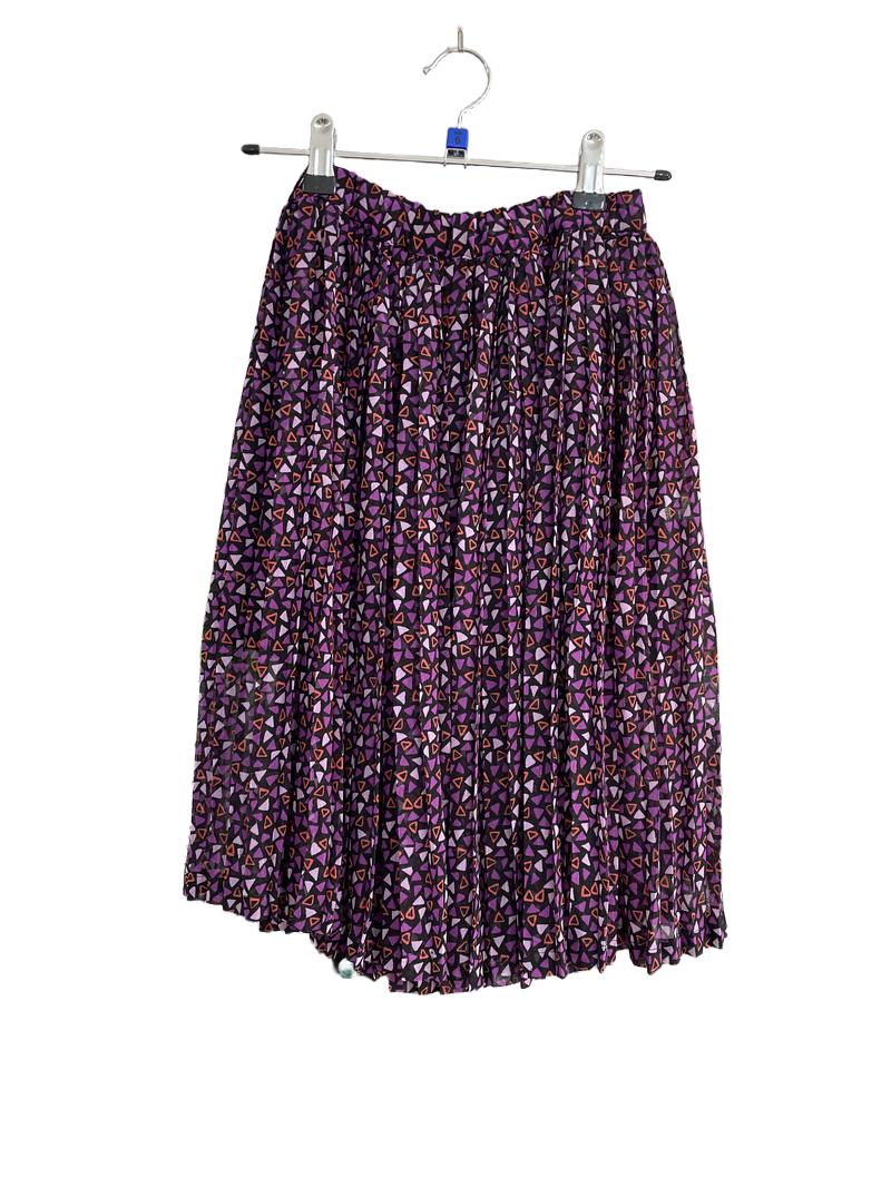 Preloved Next - Purple Black Orange Triangle Skirt (6-7y)