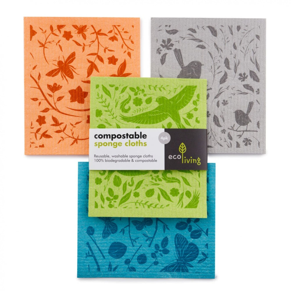 ecoLiving Compostable Sponge Cleaning Cloths