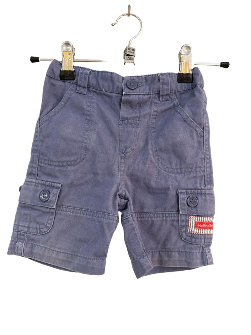 Preloved Jojo Maman Bebe - Blue Cargo Shorts (12-18m)