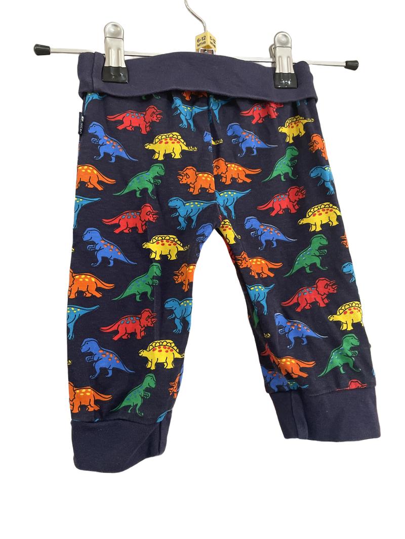 Preloved Jojo Maman Bebe - Navy Trousers With Colourful Dinosaurs. (6-12m)
