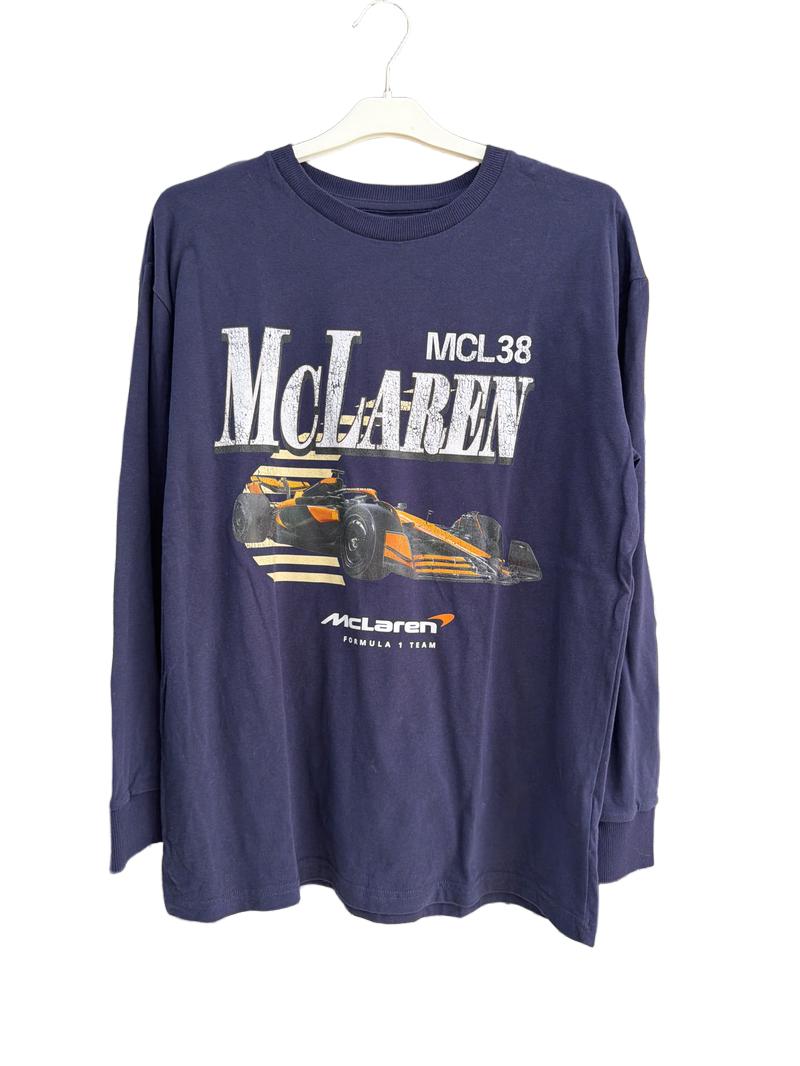 Preloved Marks & Spencer - Navy McLaren Graphic Long-sleeved T Shirt (13-14y)