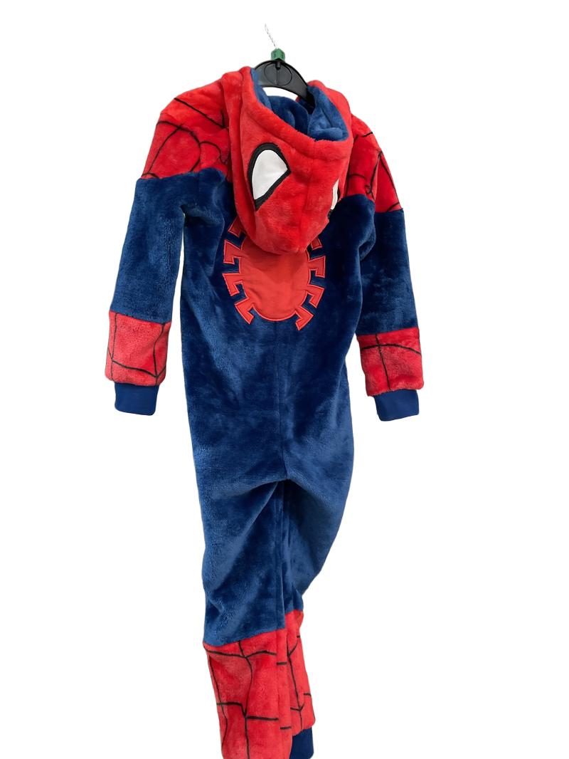 Preloved Marvel - Red Blue Fleece Spiderman Onesie (5-6y)