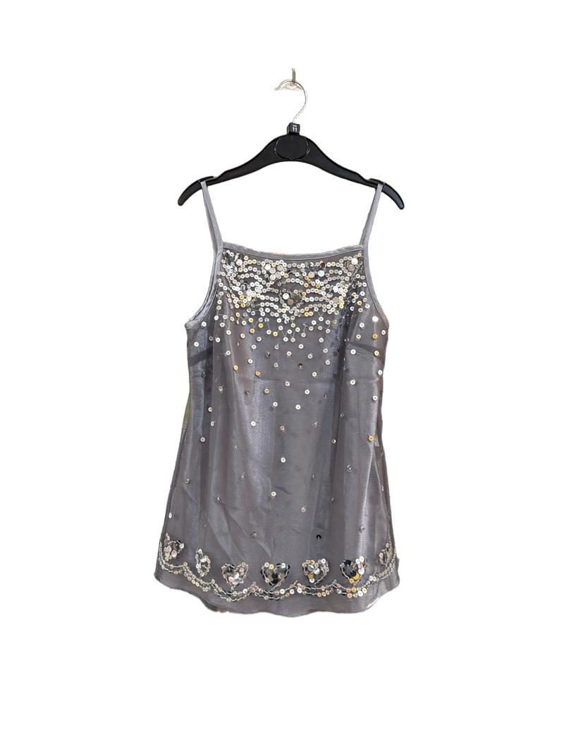 Preloved Marks & Spencer - Silver Sequin Tulle Camisole Top (11-12y)
