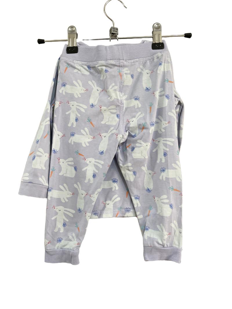 Preloved Marks & Spencer - Purple Rabbit Long-sleeved Pyjama Set (12-18m)